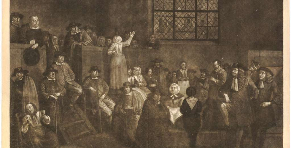 Painting of a Quaker Meeting Painting of a Quaker Meeting